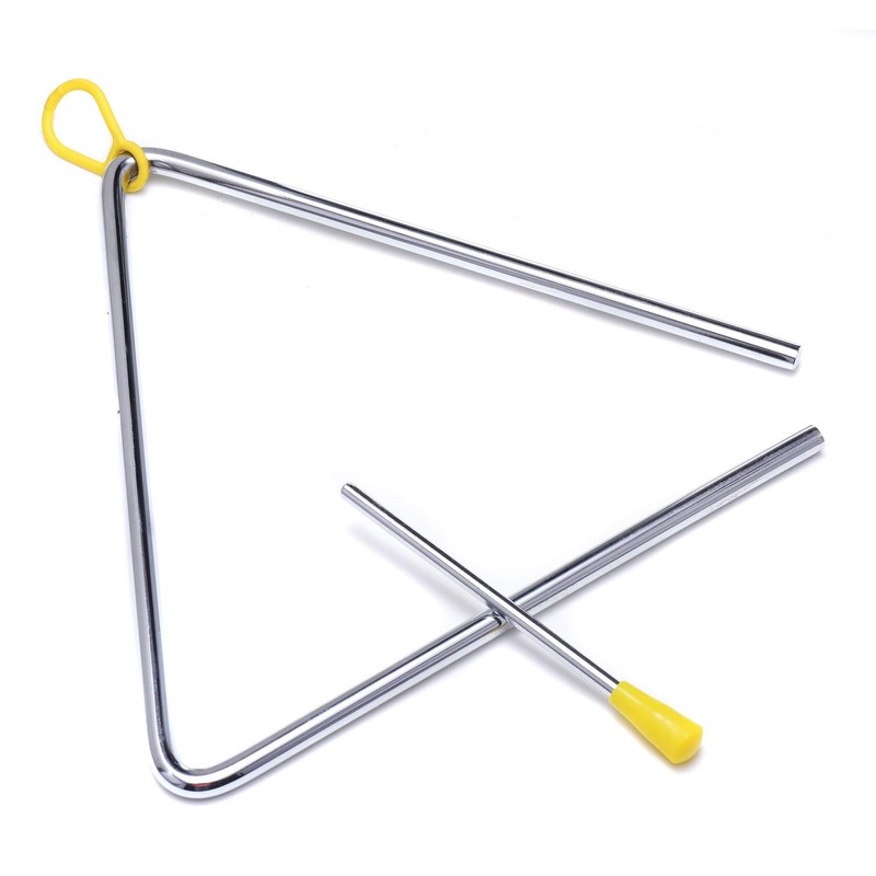 8 Inch Musical Steel Triangle Percussion Instrument With Striker
