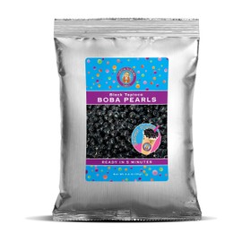 Premium Quick Cook REAL Tapioca Black (Brown Sugar) Boba Pearls By Buddha Bubbles Boba 10 Ounces (283 Grams) (1 Kg / 2.2 Pounds, Brown Sugar)