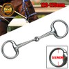 SagaSave Stainless Steel Pony Dedicated Snaffle Bit Horse Ring Hollow