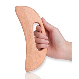 Haikole Body Gua Sha Tool Wooden Lymphatic Drainage Tool,Guasha Massage Tools for Anti Cellulite and Relieve Muscle Fatigue,Wood Therapy Massage Tools for Neck Back Face Leg Facial (A-Wood1)