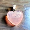 Steinfixx® - Genuine Gemstone Heart Pendant with Silver Eyelet |