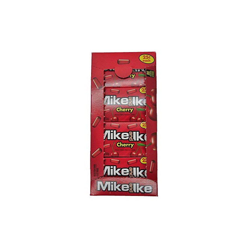 Mike and Ike Cherry Chewy Candies - Case of 24
