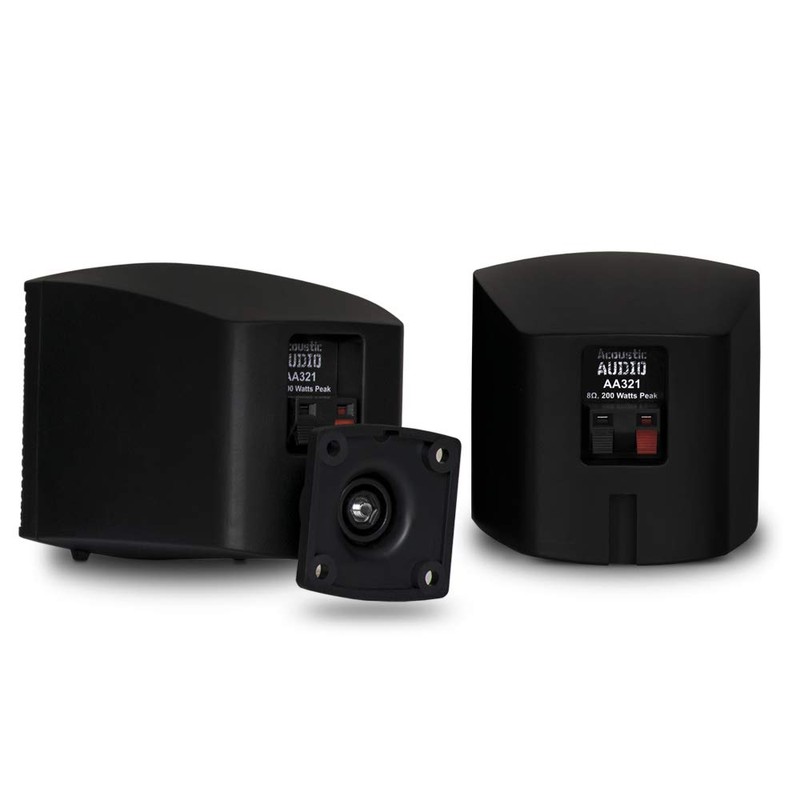 Acoustic Audio AA321B Mountable Indoor Black Speakers 1000 Watts 5