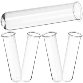 Kisangel 5Pcs Plant Propagation Tubes Glass Test Tubes Plant Propagation Station for Clear Hydroponic Vase