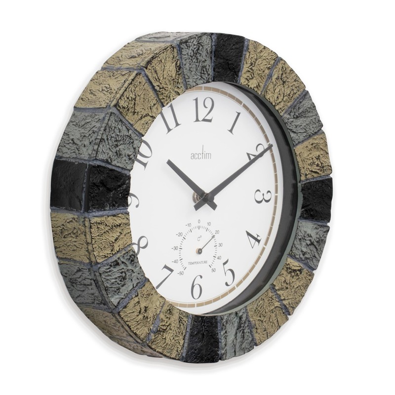 Acctim 22427 Bowfell Slate Effect Indoor/Outdoor Wall Clock
