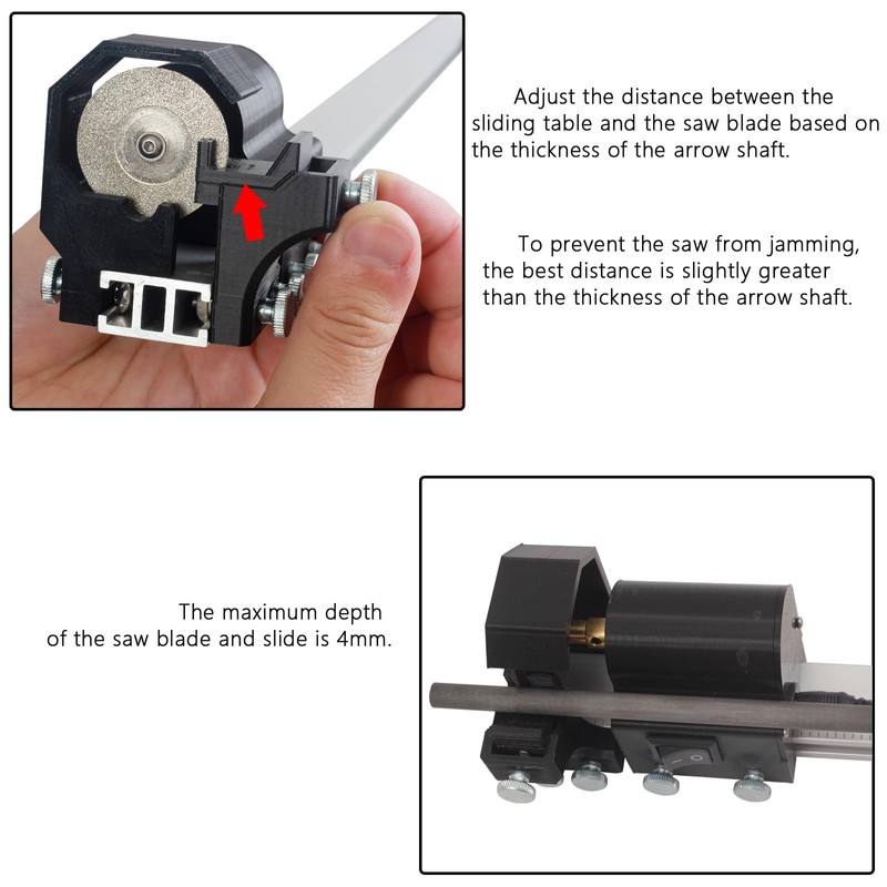 SOPOGER Archery Arrow Saw Electric Carbon Arrow Cutter Mini Reciprocating