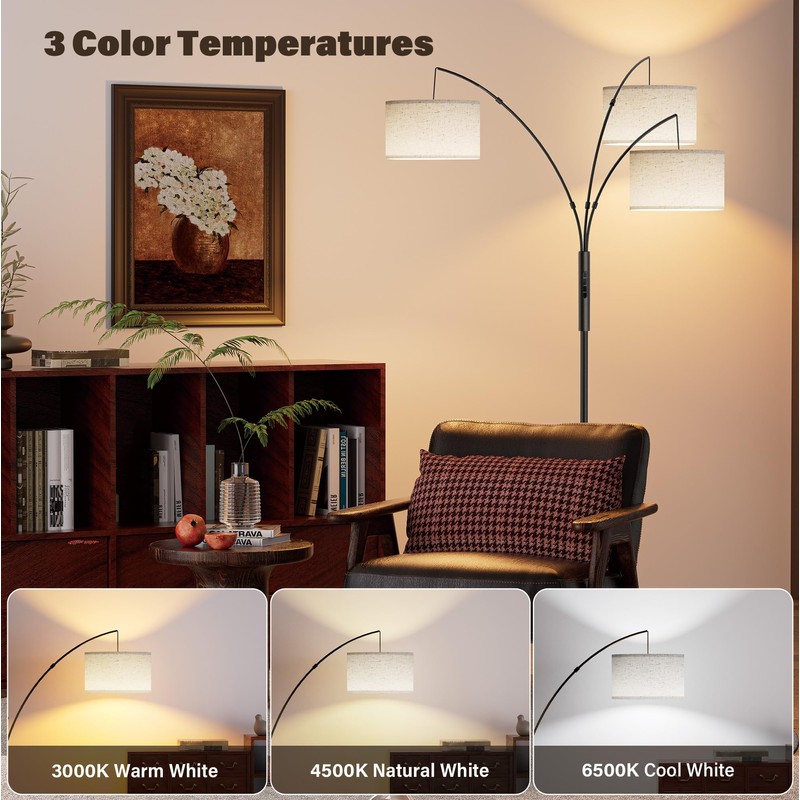 SIBRILLE Upgraded 36W Floor Lamps for Living Room - Super