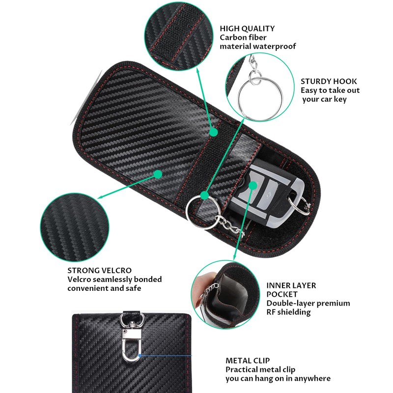 Faraday Pouch for Car Key, 3 Pack Faraday Bag for