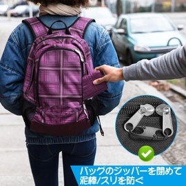 Doyime Zipper Clips (4 Pcs) Backpack Zipper Locks Double Opening Zipper Pulls Anti-theft Clips for Zippers Removable Zipper Connector Silver Black