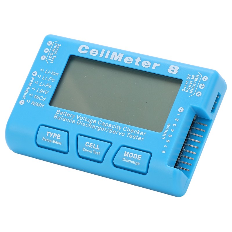 CellMeter‑8 Multifunctional LCD Battery Capacity Checker Backlight Voltage Servo Tester