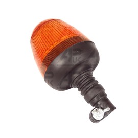 Flexible LED Flashing Amber Beacon DIN Pole Tractor Warning Light Dual Voltage