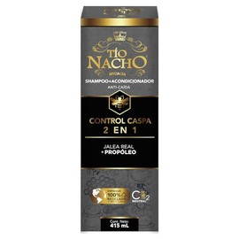 Tío Nacho 2 en 1. Shampoo + Acondicionador Anti Caspa con Propóleo Natural. Botella con 415ml