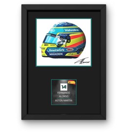 Lap Legends Fernando Alonso 2025 Framed Display Gift with Reproduced Digital Signature (Border)