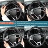 GIANT PANDA Carbon Fibre Pattern 3 Piece Steering Wheel Cover