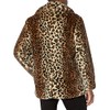 GUESS Men's Faux Leopard Fur Coat, Brown Multi, Medium