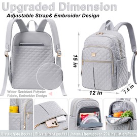 Weitars Lunch Backpack for Women,20L Backpacks Cooler Insulated,Back Pack Lunch Bag for Women Work with Side Pocket,Lunchbox Backpack for Picnic Camping