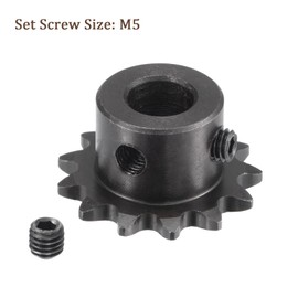 Kozelo 2 Sets Roller Sprocket B Type - [13 Tooth x 10mm ID] Carbon Steel 25 Roller Chain Sprocket with 2pcs Screw for Milling Drilling Machines ISO 04C Use | 1/4 Inch Pitch, #25 Chain