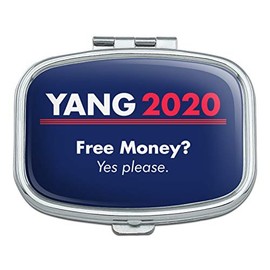 Yang 2020 Free Money Universal Basic Income Rectangle Pill Case Trinket Gift Box