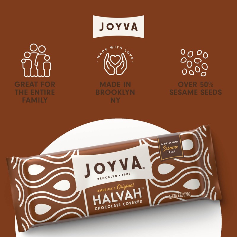 Joyva Halvah chocolate Covered, 8 oz