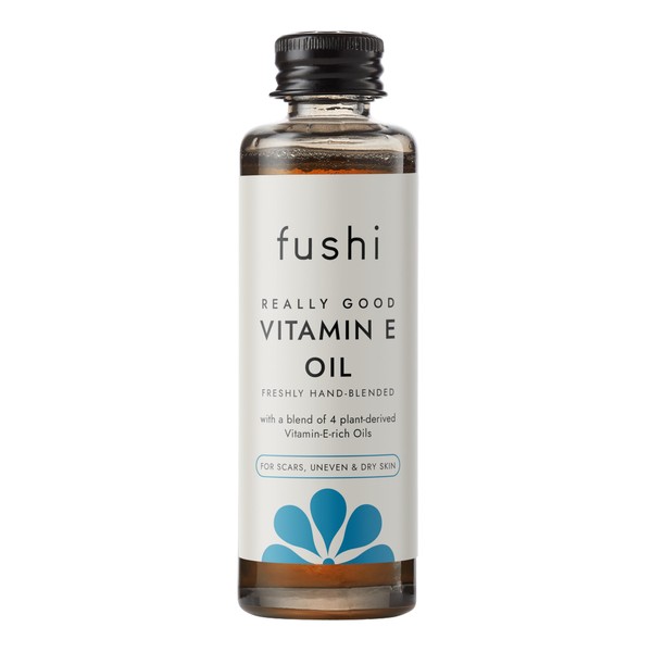 Fushi Really Good Vitamin E Skin Oil 50ml, 30000IU/G |Best for Skin soothing, Dry Skin, Wrinkles, Uneven Skin Tone, Scars | Plant Derived. Vegan. Made in the UK
