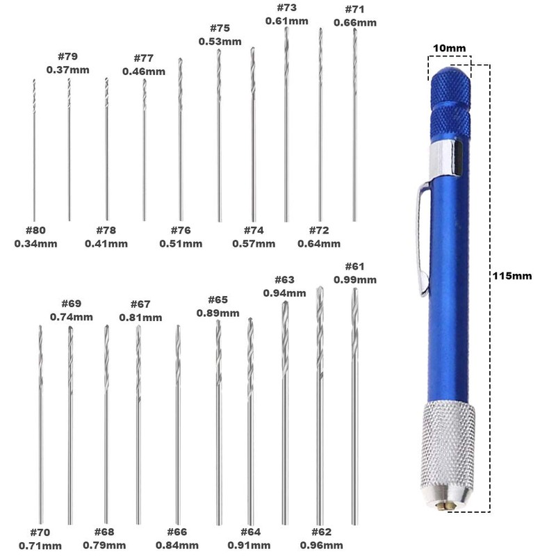Saipor Hand Drill Mini Drill Pin Vise Hand Drill with