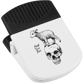 'Faith Over Fear Lamb Standing on Skull' Magnetic Clip (CP00042857)