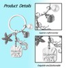 Sea Lover Gifts Starfish Keychain with Pearl Seashell Seahorse Keychain