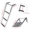 Amarine Made 3 Steps Folding Boat Ladder Telescoping Swim Boat