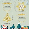 24 Pcs Christmas Napkin Rings Bulk Snowflake Napkin Ring and
