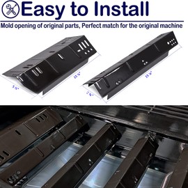 YOUFIRE Heat Plate for Dyna-Glo 4 Burner Grill for Dyna glo DGH485CRP, DGH485CRP-D, DynaGlo 5 Burner DGH474CRP Gas Grill, 4 Pack 15 Inch Porcelain Steel Heat Shields Grill Replacement Parts