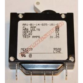 CARLINGSWITCH Breaker 25 Amp 65V AA1 B1 14 625 1B1 C