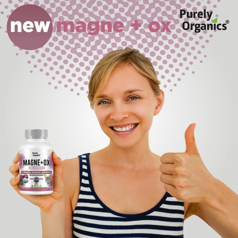 Magne+OX | Magnesio Complex con Resveratrol | Tri-Magnesio Glicinato/Gluconato (2:1)