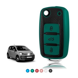 TOOMUME Key Case TPU Leather Structure Car Key Cover Fits VW Volkswagen Golf 4/5/6 Multivan T5 Polo Up Caddy Beetle Sharan Jetta Bora Seat Ibiza Skoda Fabia