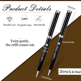 Fumete 20 Pcs Ideas Inspirational Religious Pens Bible Verse Ballpoint Pens Christian Scriptures Pens with Engraved Quotes Pastor Appreciation Gift Religious Gifts for Men Women Church(Stylish Style)