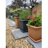 Tildenet Gardenware FPSQS23-A FPSQS23-A Square Garden Saucer 26.5 cm Anthracite