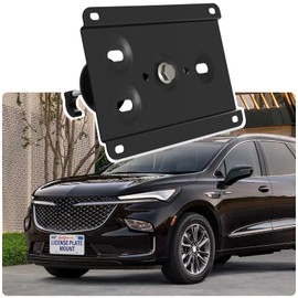 Anti-Theft License Plate Holder Compatible with Buick Enclave 2nd gen, Encore GX 2nd gen, Envision 2nd gen, Front Grille License Plate Bracket Mounting Kit, No Drill Bumper Frame