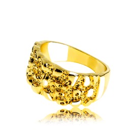 gold pinky ring for men gold nugget ring gold mens ring mens gold rings 14k nugget ring nugget rings for men hip hop jewelry 80s hip hop (10)