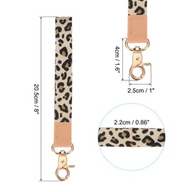 PATIKIL 8" Keychain Wristlet, Key Chain Wristlet Bracelet Braided Lanyard Car Key Wrist Strap Keychain Key Holder with Single Ring for Car Keys Wallet ID Card Phone, Black Yellow