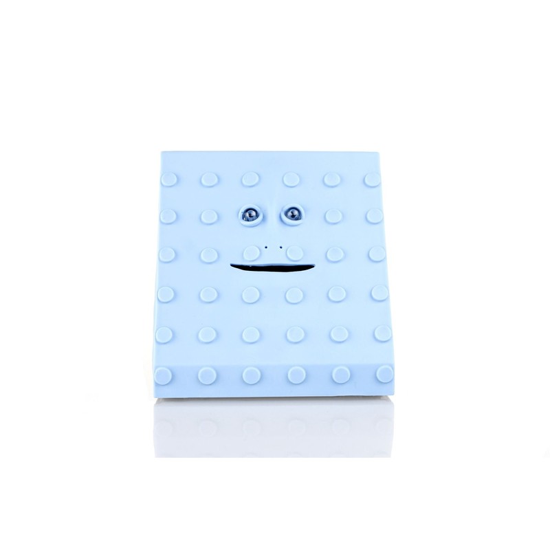 Face Bank Blue Dots Design Munching Money Box