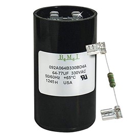 64-77 uF x 330 VAC - BMI/USA Start Capacitor # 092A064B330BD4A with Bleed Resistor