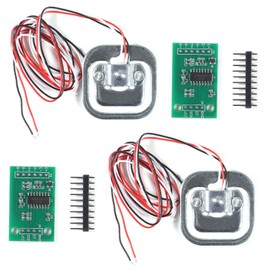 AOICRIE 50KG Half-bridge Body Load Cell Weight Strain Sensor Resistance + HX711 AD Module (1x 50kg Human Scale Load Cell+ 1x HX711 AD weighing module)