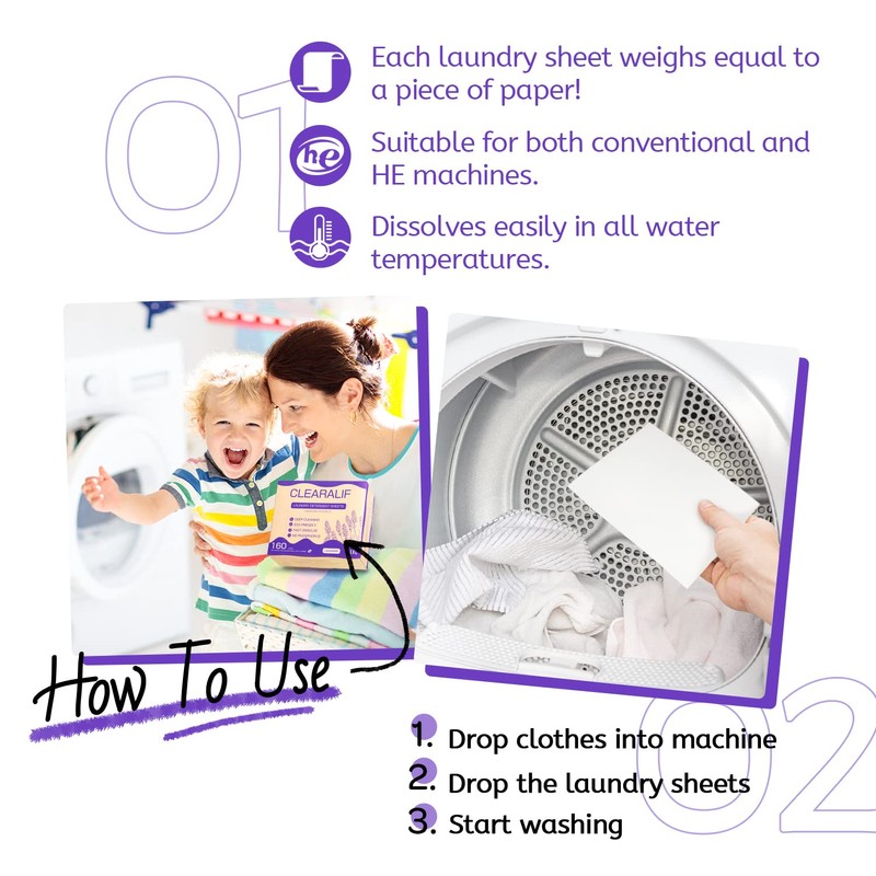 CLEARALIF CLEARALIF Laundry Detergent Sheets 80 Sheets (Up to 160