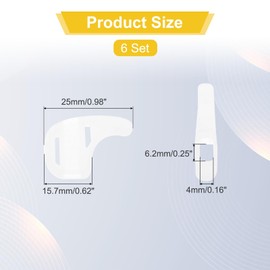 PATIKIL 6Pair Silicone Eyeglasses Retainer, Anti-slip Glasses Ear Hook Soft Elastic Silicone Eyeglass Ear Grips Holder for Sunglasses Sport Study, White