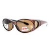 Womens Polarized Fit Over Glasses Sunglasses Oval Rectangular, 60 mm,