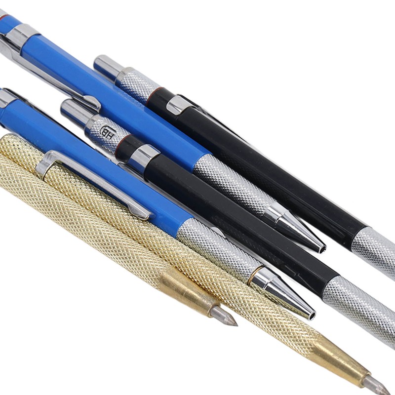 Carpenter Pencil Set 2 Scribers 36 Refills 4 All Metal