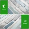 LONGKING Self-Adhesive Kitchen Backsplash, Marble Look Decorative Tiles (10 Tiles)