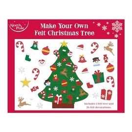 Eurowrap Make Your Own Felt Christmas Tree Kraft Kit Decoration Kids Children Xmas Celebration Decoration
