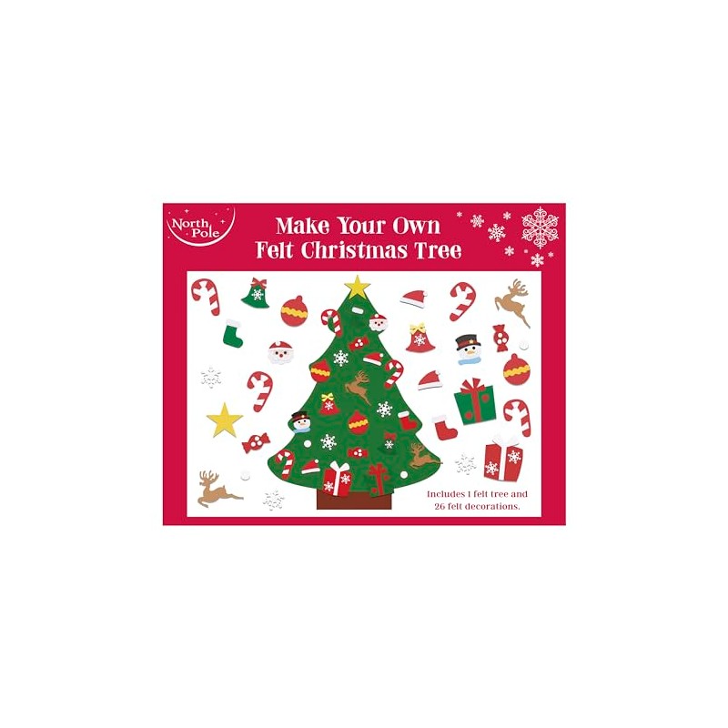Eurowrap Make Your Own Felt Christmas Tree Kraft Kit Decoration