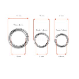 CRAFTMEMORE Open Jump Rings, Split Rings Connectors for DIY Jewelry Finding Making Craft Accessories (8 mm x 100pcs, Silver)