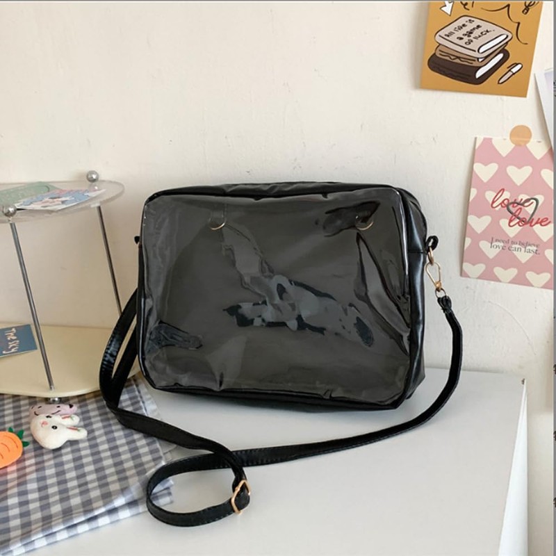 CHENLONB Pain Bag, Pushing Down Pouch, Shoulder Bag, Transparent Window,